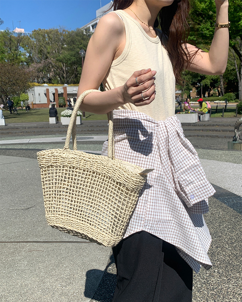 【MUVEL 】ふぐポシェット ナチュラルラタンショルダーバッグ　ミュベール MUVEL 】ふぐポシェット ナチュラルラタンショルダーバッグ