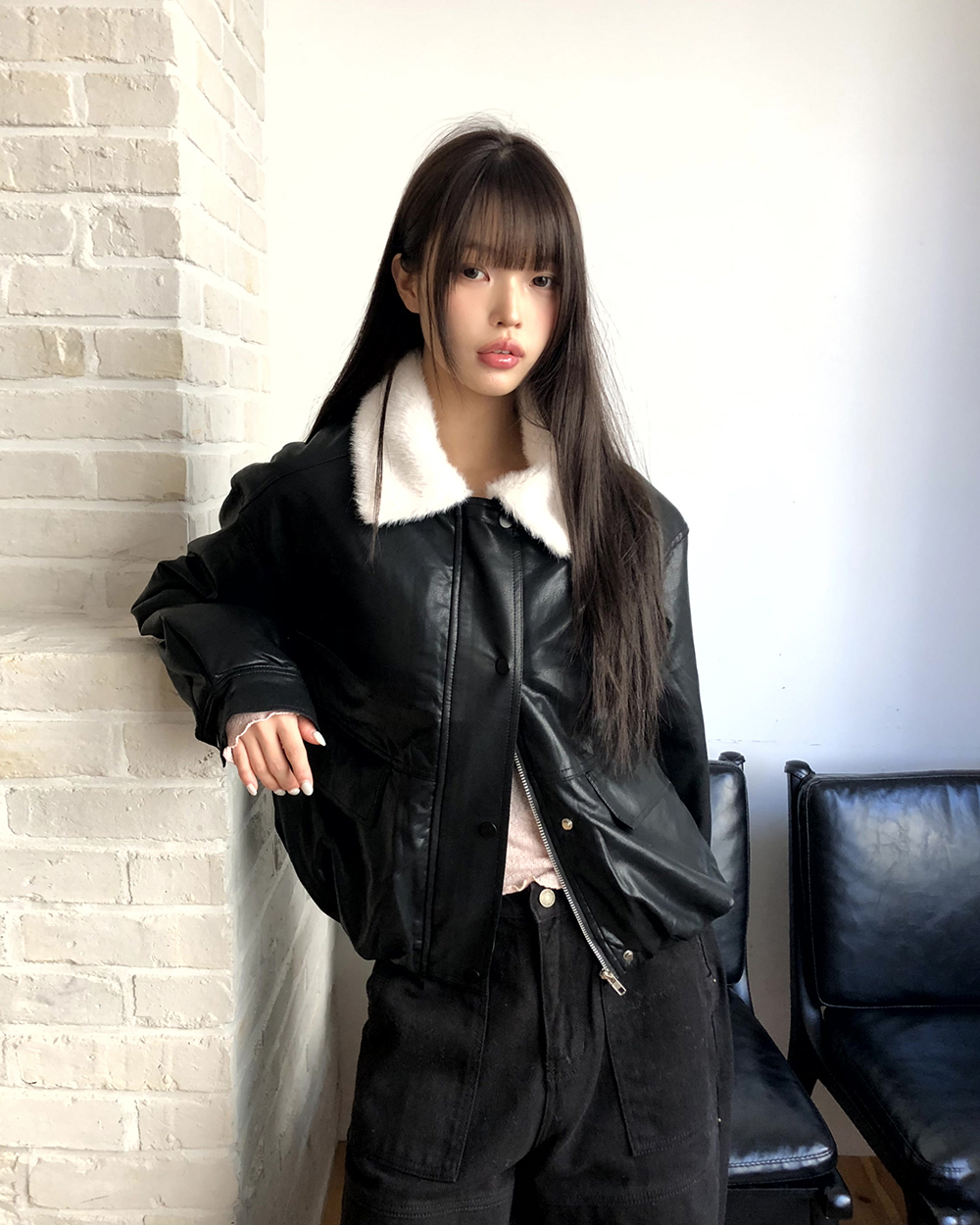 ファーカラーレザージャケット | ファッション通販サイト NUGU