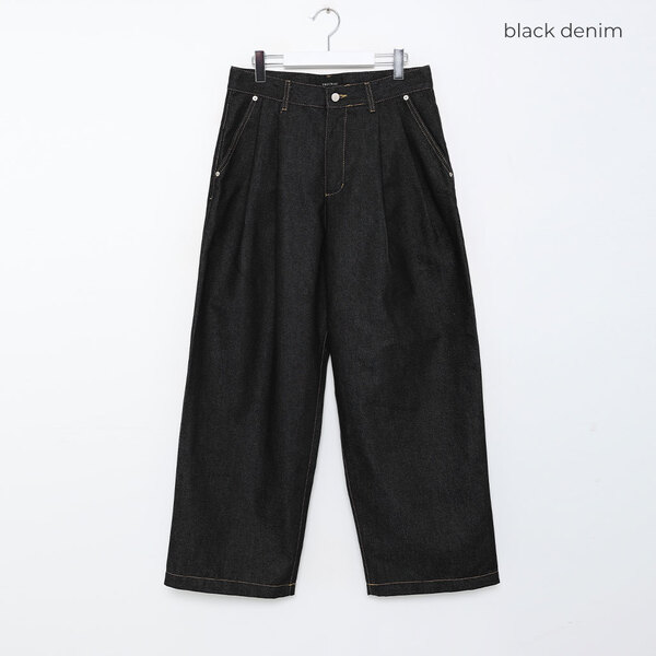 ツーピンタックワイドデニムパンツ | ファッション通販サイト NUGU