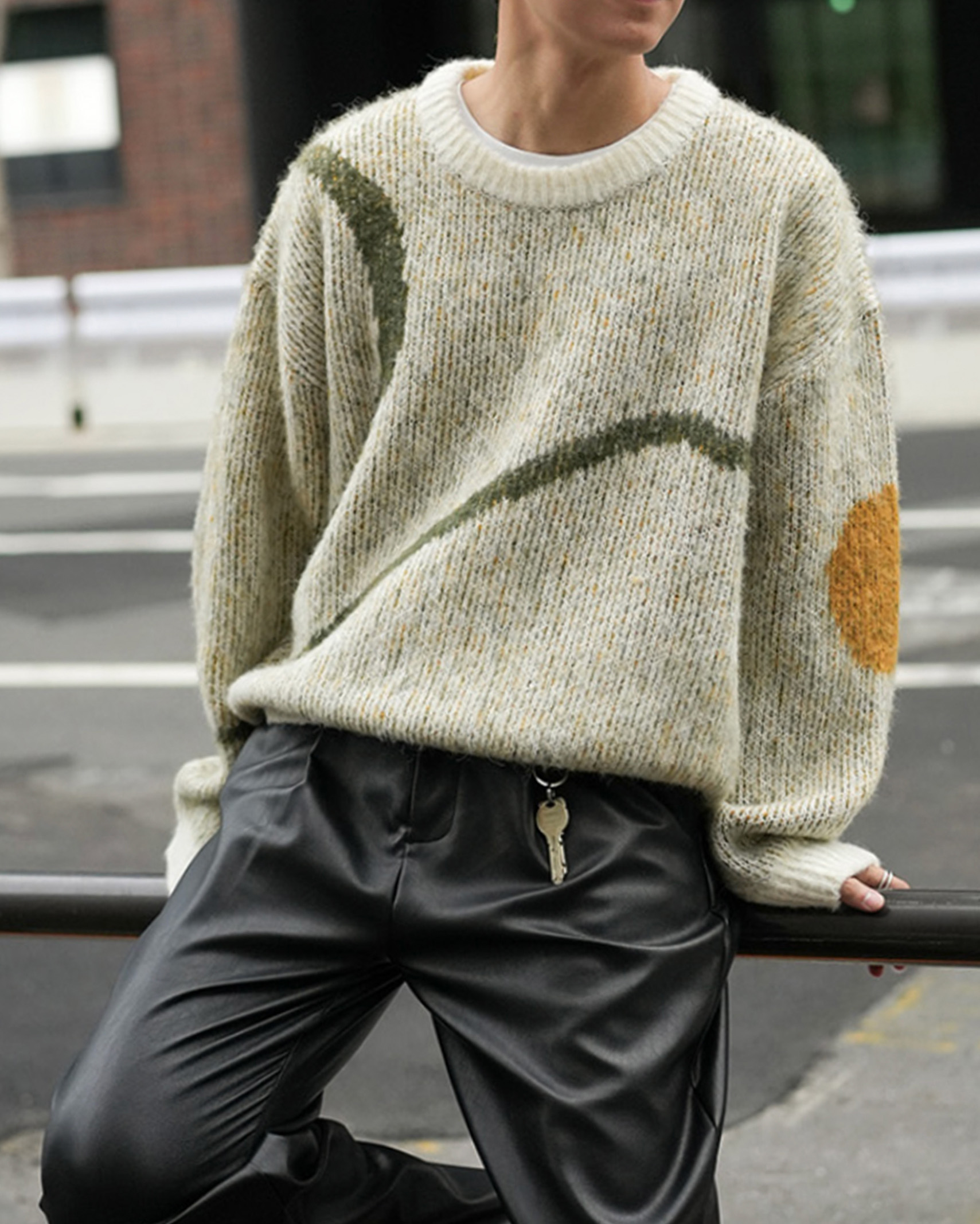 (ORIGINAL) ラインアートアルパカニット (ivory)