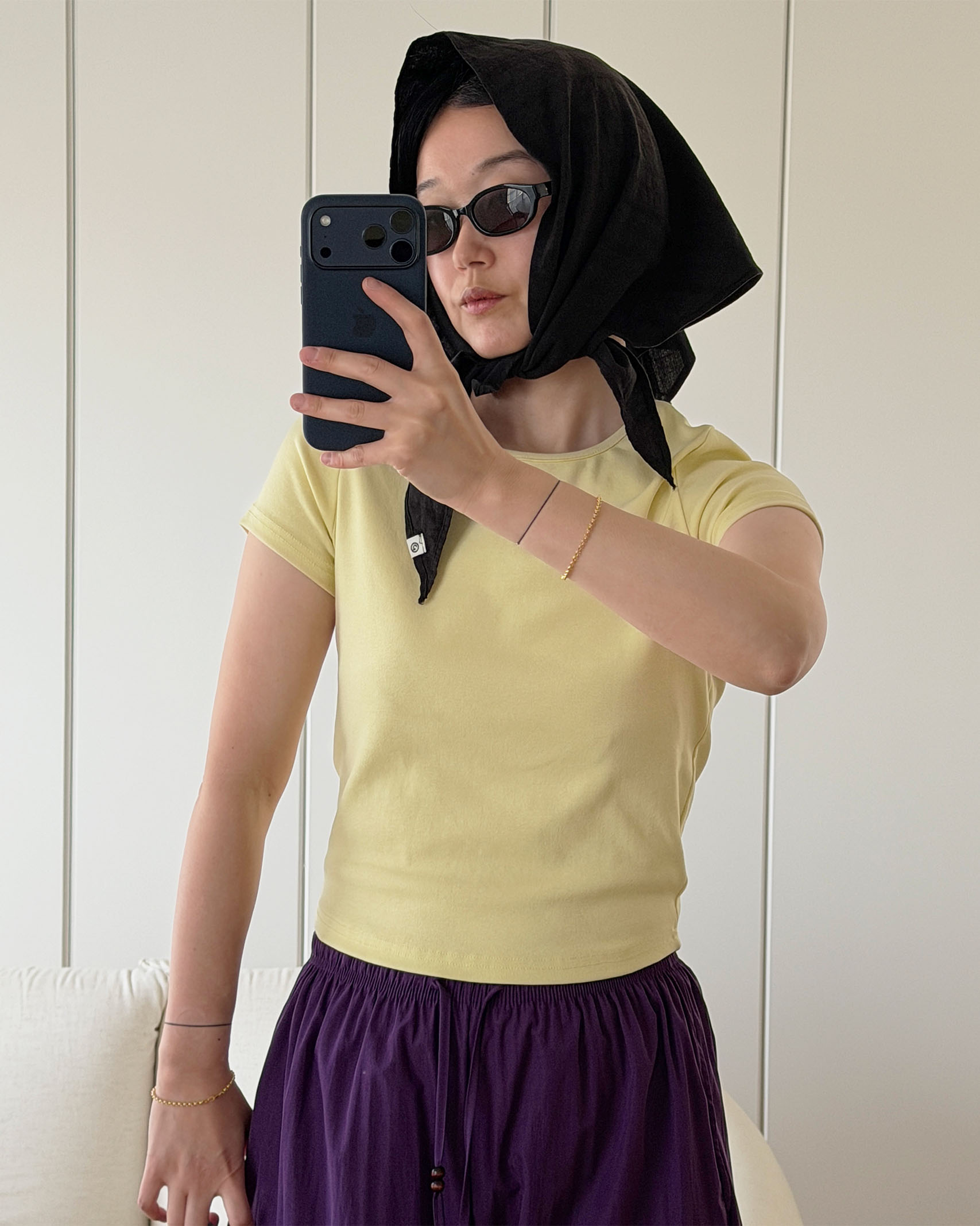 バック切り替えライン半袖Tシャツ