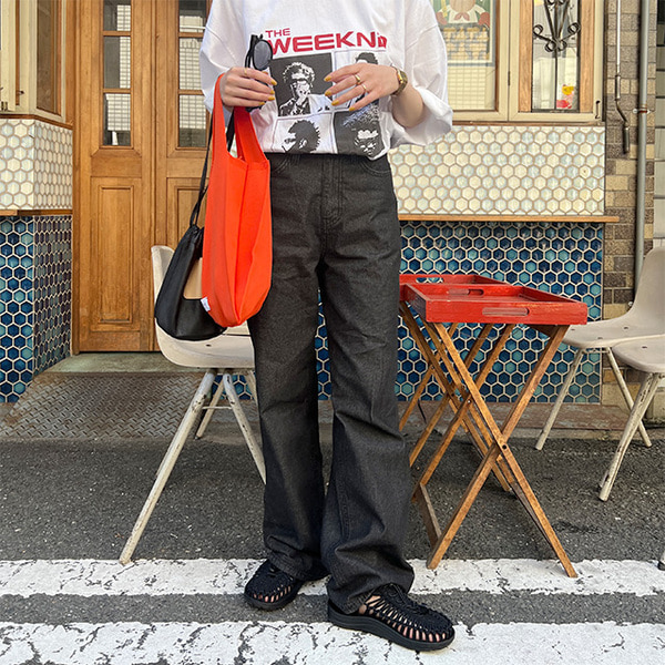 国産リネン100% ワイドパンツ ブラック 服作り40年の田舎町仕立
