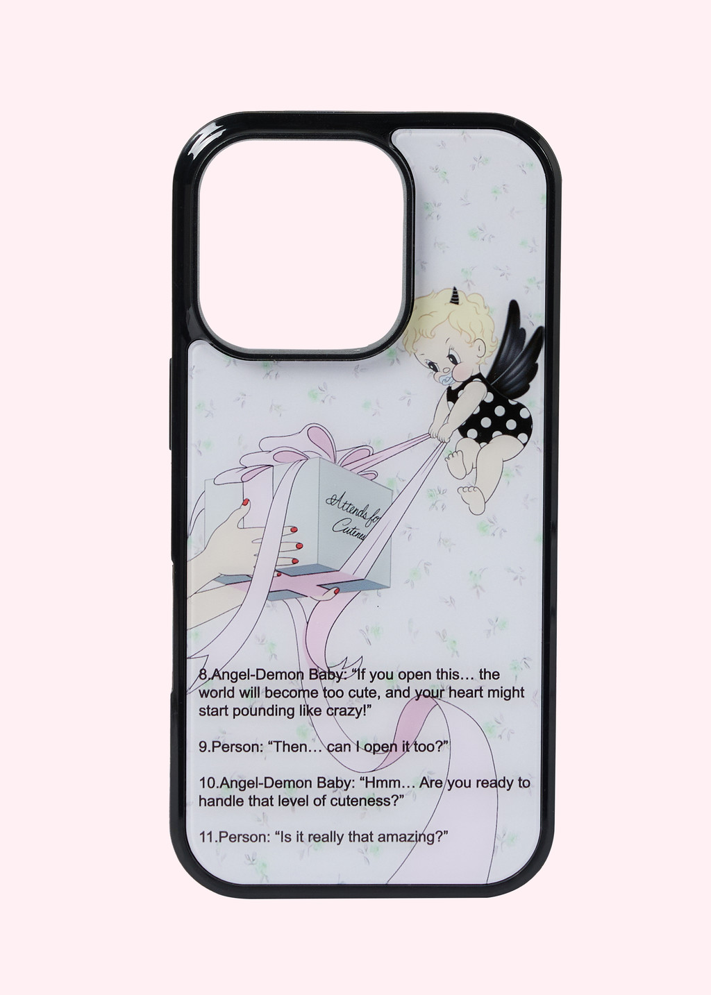 Angel demon baby case flower(pink)