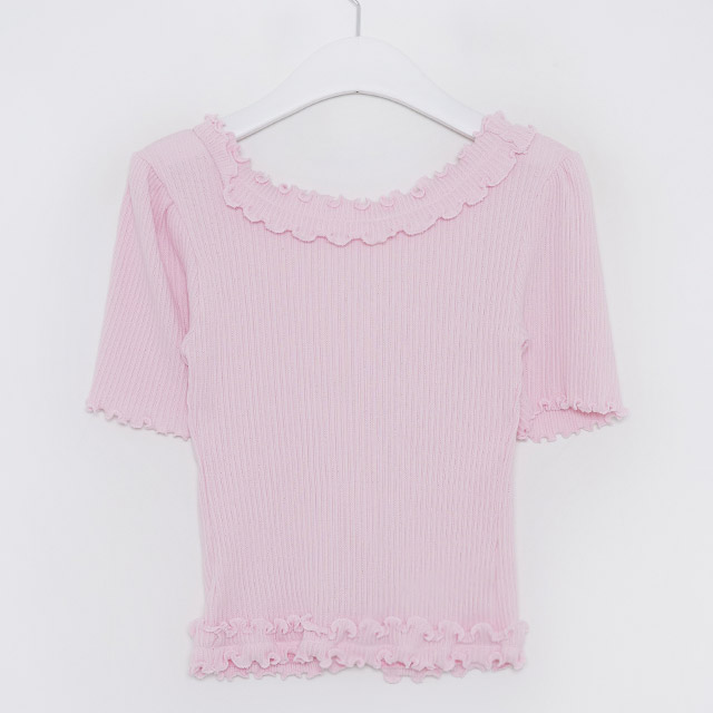 OHGA FRILL KNIT ピンク FRONT FRILL | OHGA