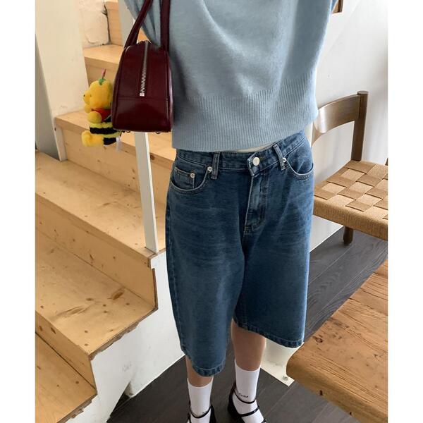  jeans denim shorts ハーフデニムパンツ 田邊の角煮 Amazon | [Foreted] デニム ハーフパンツ レディース 切りっ