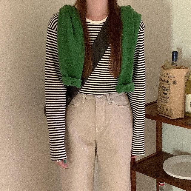 ボーダー長袖Ｔシャツ