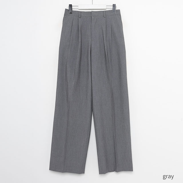 two tuck wide fleur slacks | ファッション通販サイト NUGU