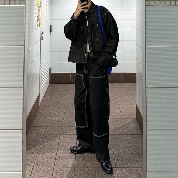 ユニークステッチデニムパンツ | ファッション通販サイト NUGU