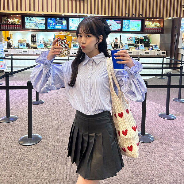d.i.a レザー プリーツ ミニスカート レザープリーツミニスカート（デニムスカート）｜Darich
