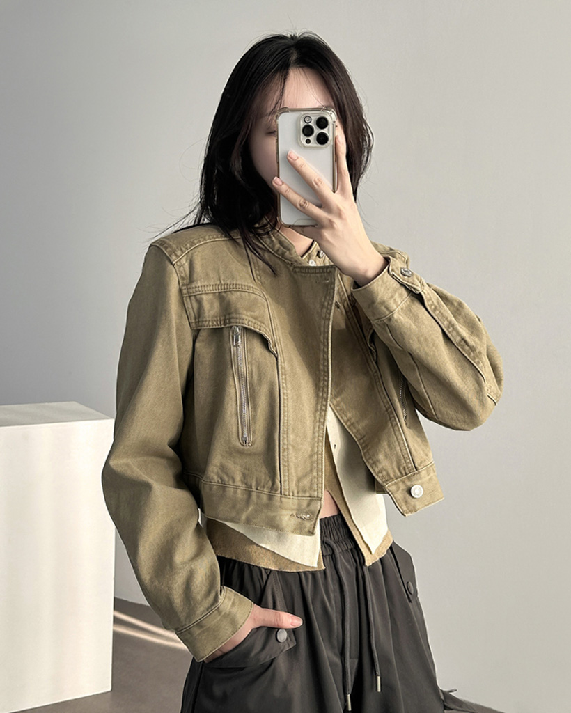 (5color) ヴィンテージ ウォッシュ デニム ジャケット