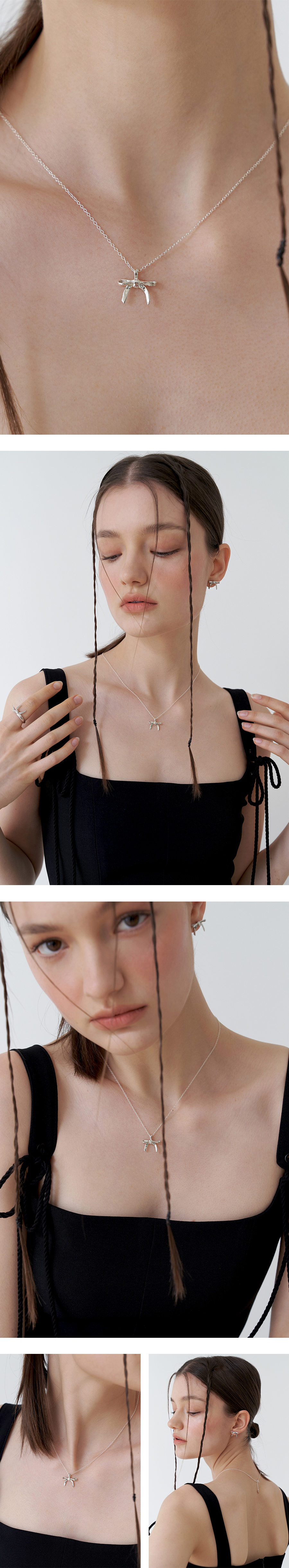 leeENoir■Romance Mini Ribbon Necklace ネックレス/送料関税込 Romance Mini Ribbon Necklace (2color) | ファッション通販