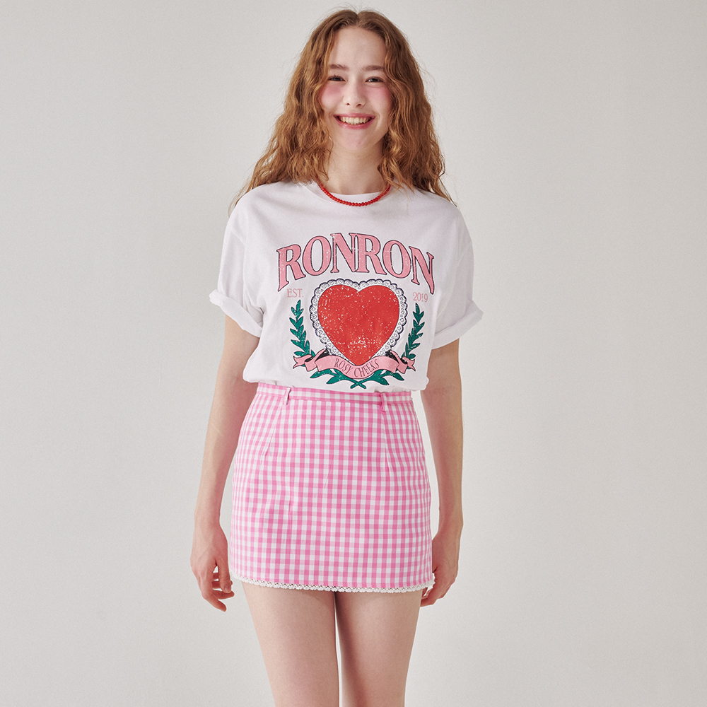 ★安心国内発送【RONRON】RONRON HEART LAUREL OVER FIT T SHIRT b3caeecc653bcfa0824040d2595e65