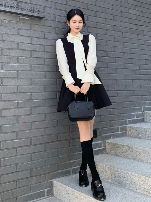 [Influencer pick]MD1104f Chunky Platform loafer_Black