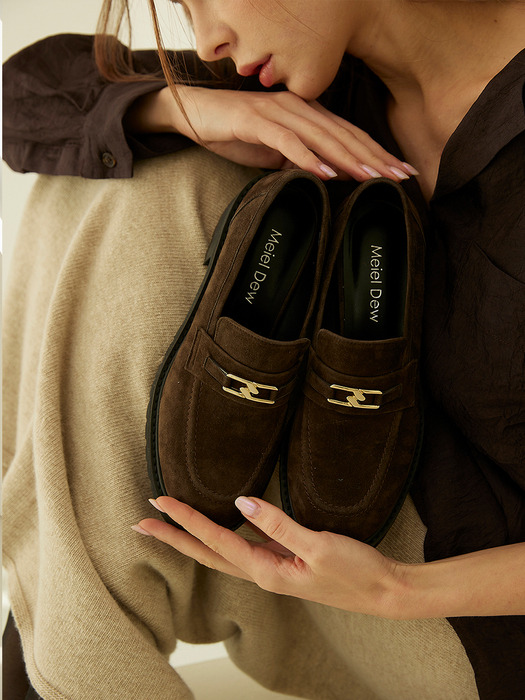 [Influencer pick] MD1104f Chunky Platform Loafer_Choco Brown