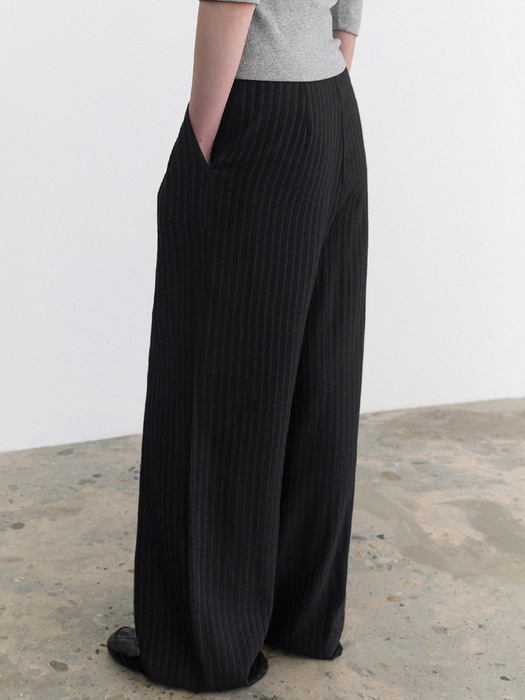 Parco two tuck pants (black)