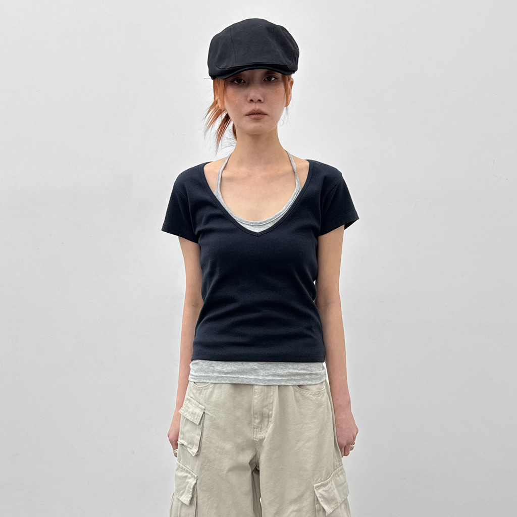 MADE]ディープVネック半袖Tシャツ | ファッション通販サイト NUGU