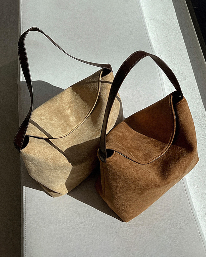 未使用に近い】 スエードバッグ スエードショルダーバッグ