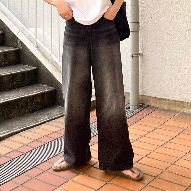 ウォッシュワイドデニムパンツ | ファッション通販サイト NUGU