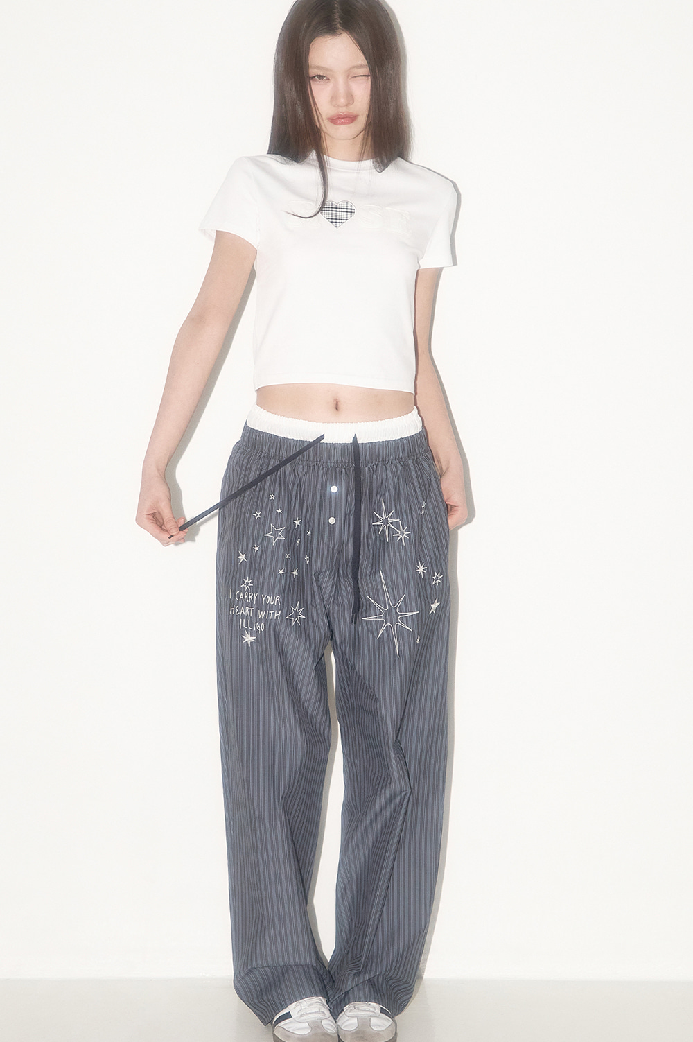 ★ILLIGO★ [7/01 Pre-order delivery] Stitch Stripe Pants Nav Stitch Stripe Pants Navy | ファッション通販サイト NUGU