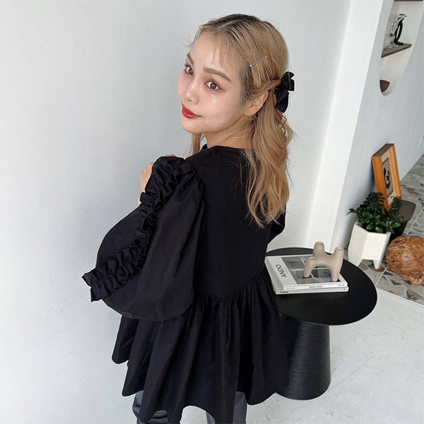 販売終了】frill sleeve blouse | ファッション通販サイト NUGU