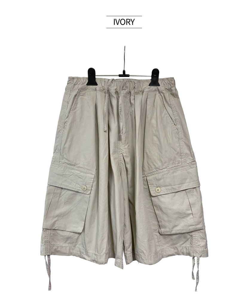 カーゴゴムワイドハーフパンツ | ファッション通販サイト NUGU