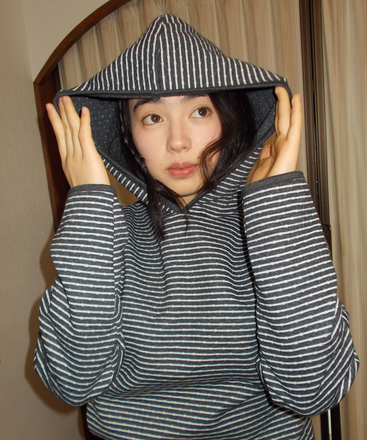 STRIPE DOT HOODIE DARK MOON