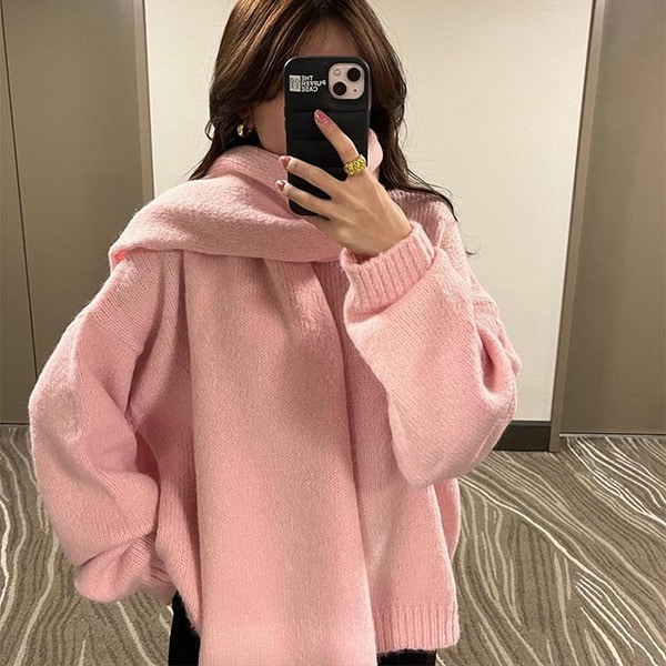 ORIGINAL) アルパカマフラールーズフィットニット | ファッション通販