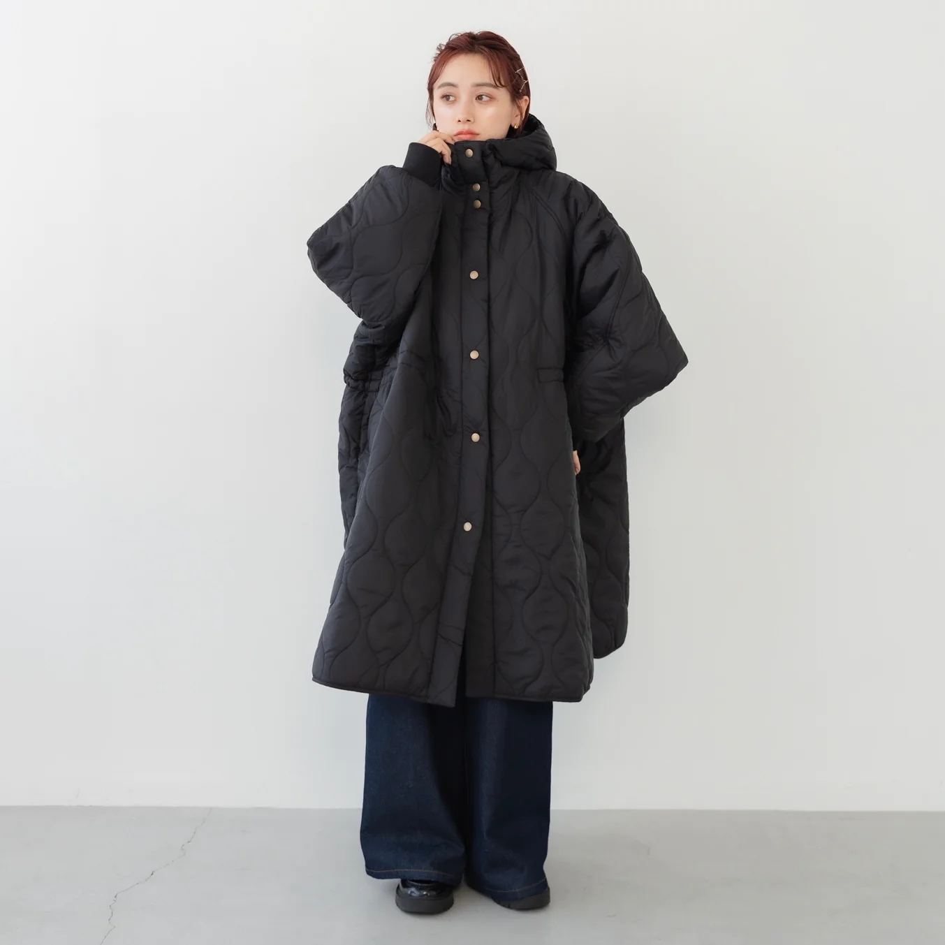 名作　アンユーズド　キルティングコート Narrenschiff:UNUSEDのキルティングナイロンコート。