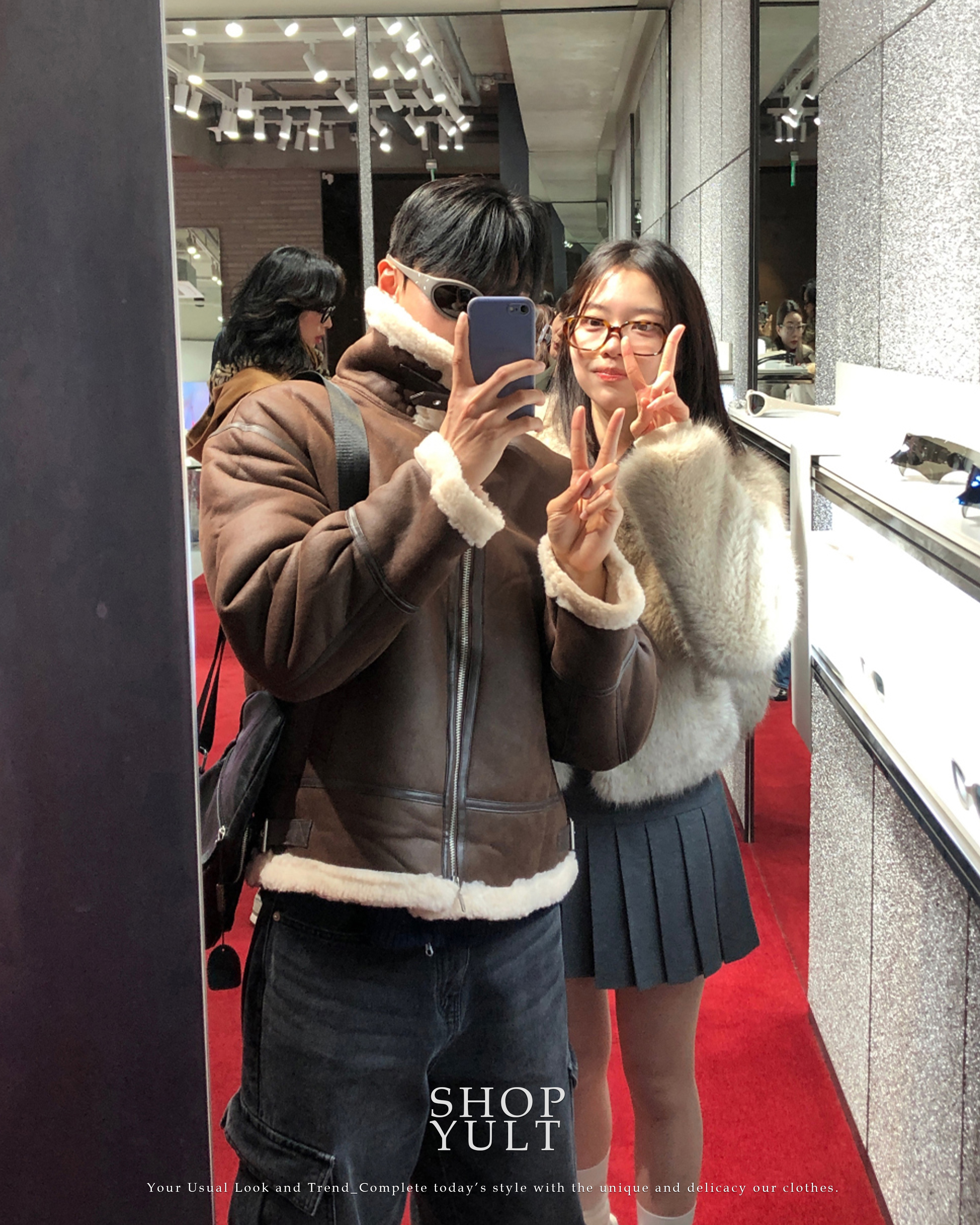 (3 color) スエード ムートン ジャケット