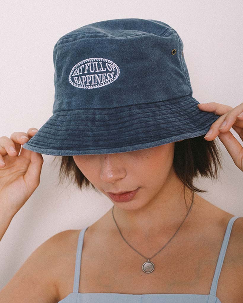 WOD バケットハット ベージュ WOMEN スローガンバケットハット ベージュ