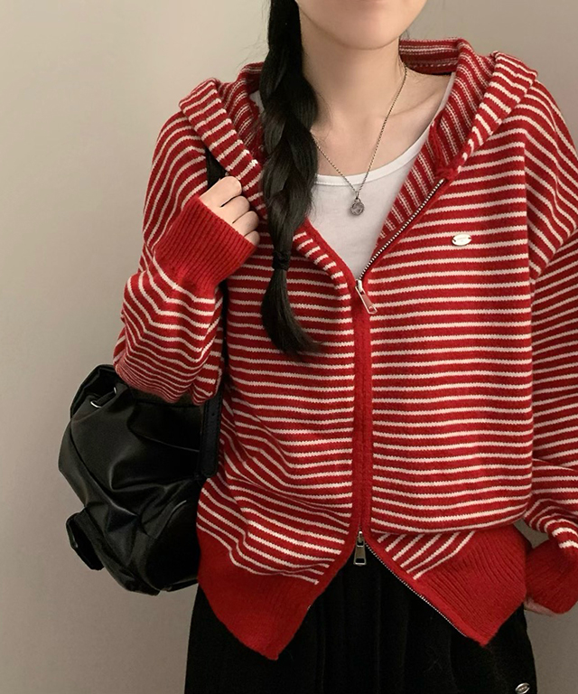 (5 color) 2WAY オーバーサイズ ニット パーカー