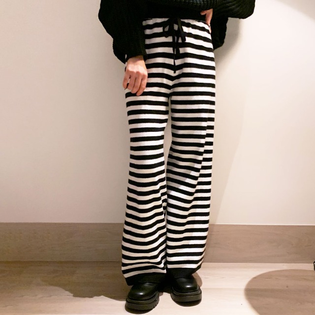 ボーダーワイドパンツ | ファッション通販サイト NUGU
