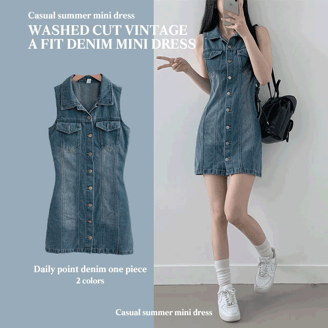 【関税込み】KHAITE ブルー Mags デニム ミニワンピース Blue Mags Denim Minidress by KHAITE on Sale