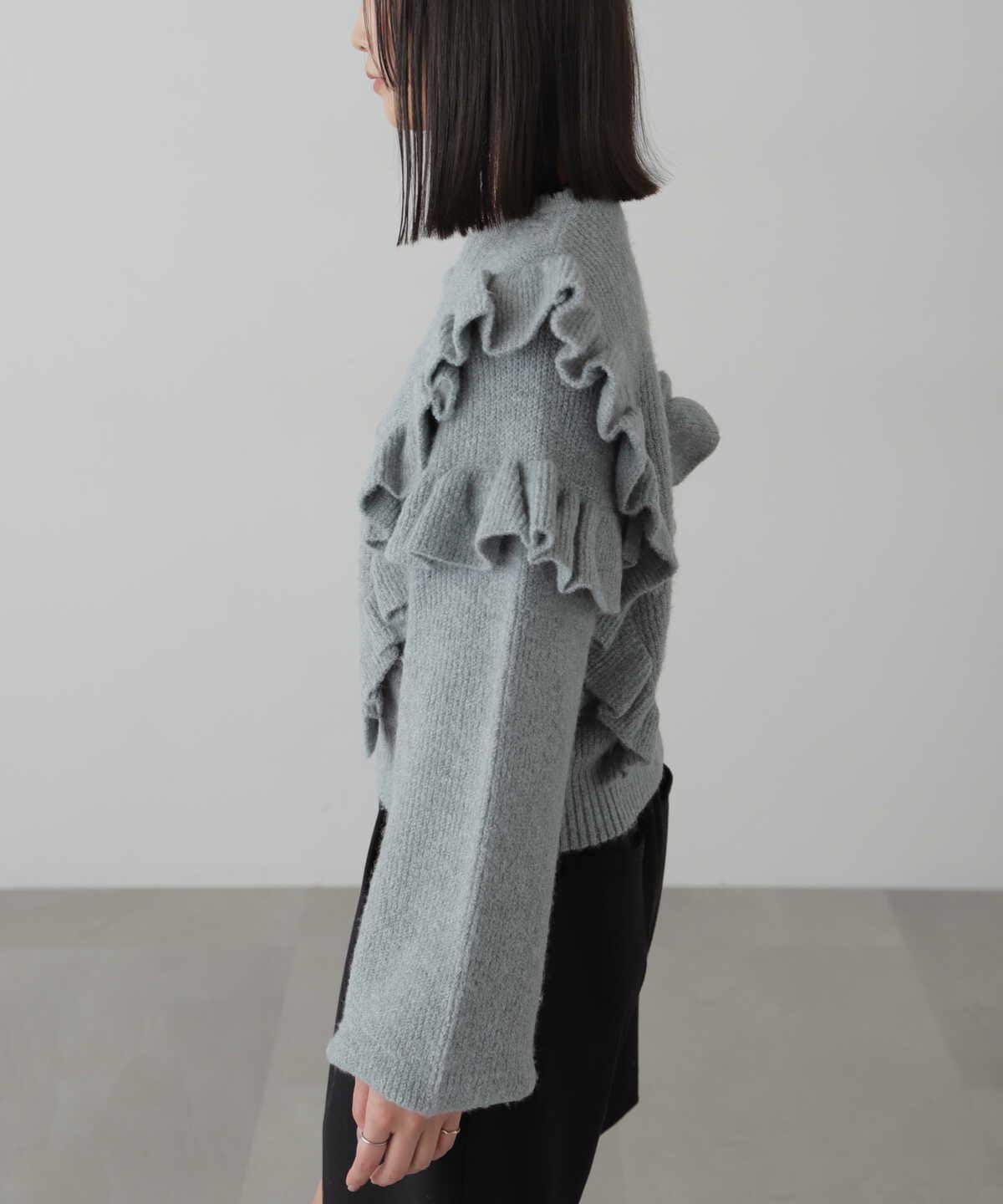 ◇肩フリルケーブルニット | ファッション通販サイト NUGU