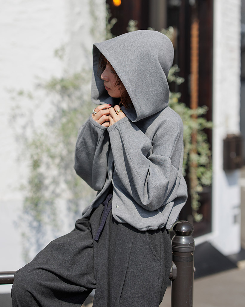 ORIGINAL) ボリュームクロップドフードブルゾン | ファッション通販