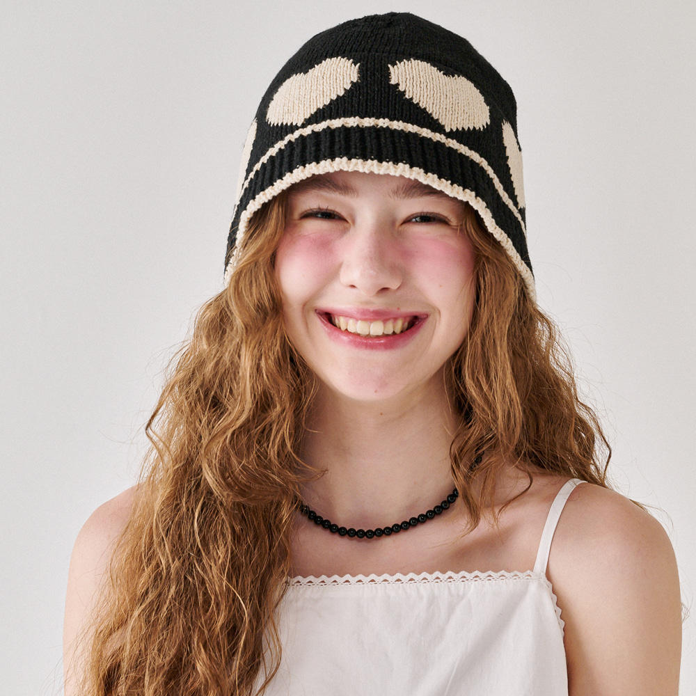 HEART SUMMER KNIT BUCKET HAT BEIGE | ファッション通販サイト NUGU