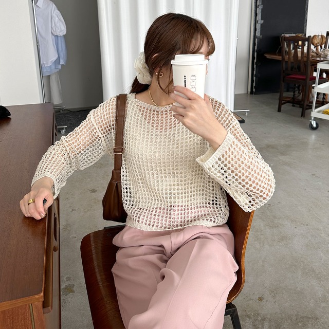 パンチングクロップドニットセット | ファッション通販サイト NUGU