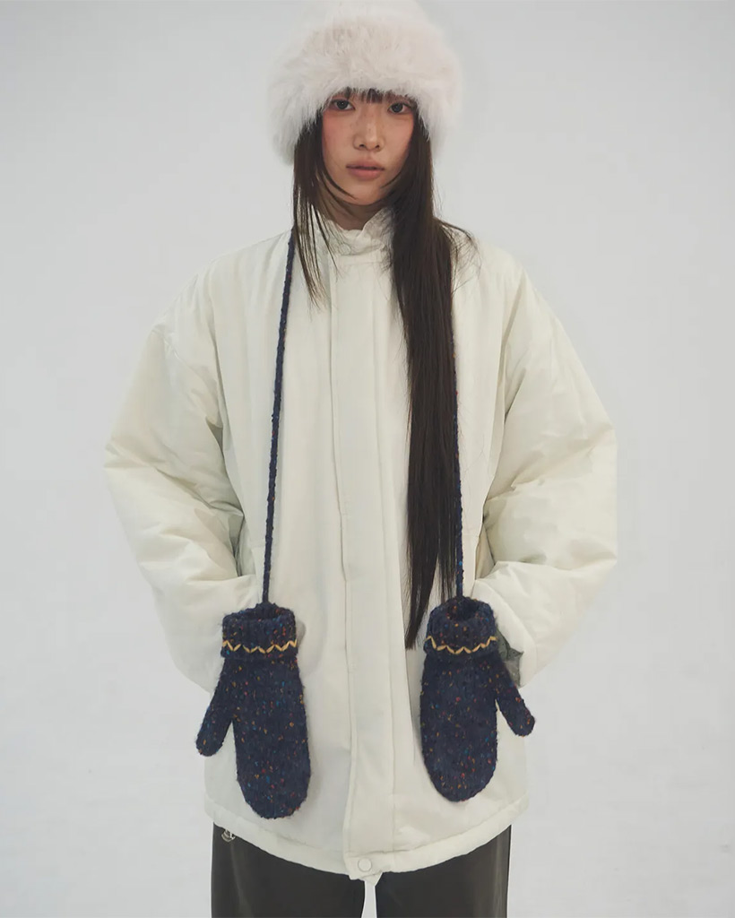 Essential Minimal Basic Winter Overfit Half Jacket Padding _2 Colors