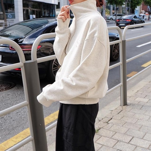 ステッチハーフジッパースウェット | ファッション通販サイト NUGU