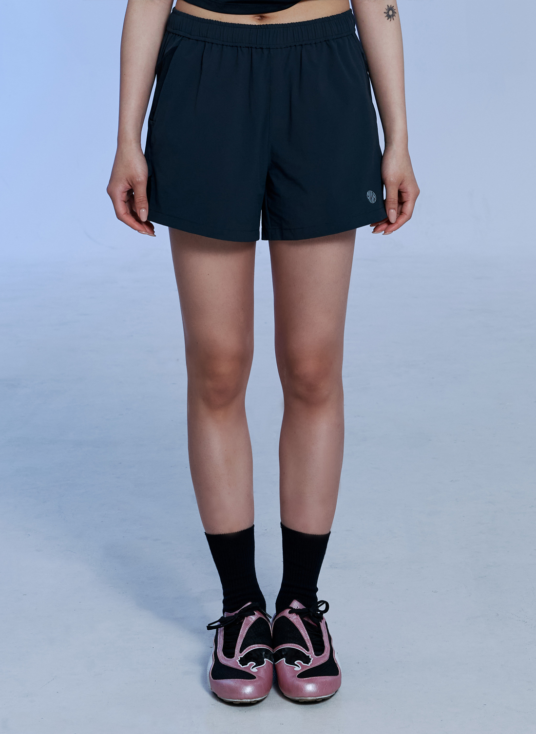 GLIDE RUNNING SHORTS-CHARCOAL