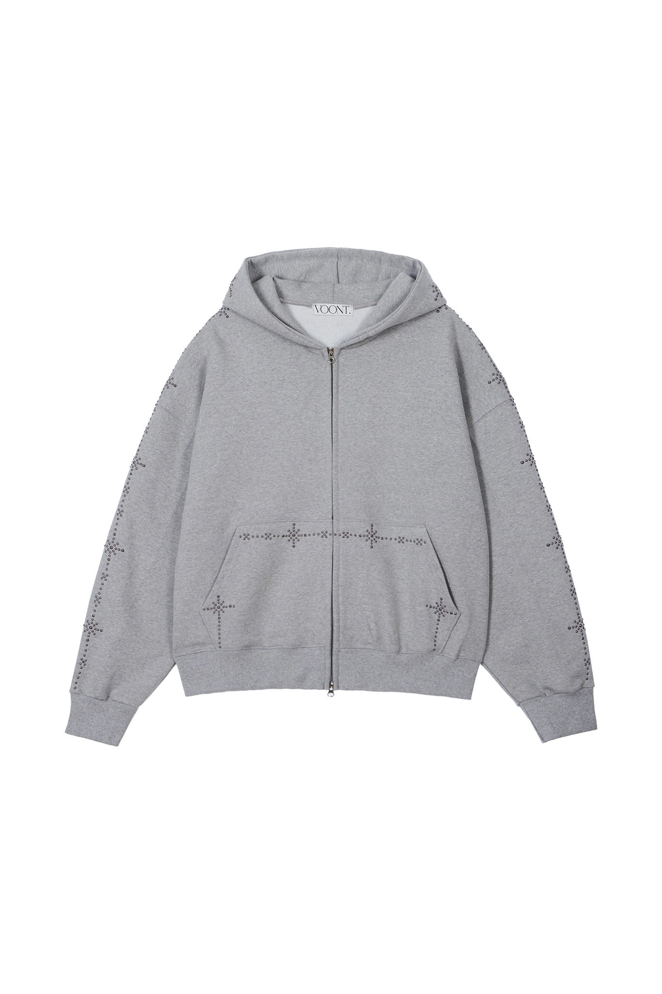 Stud Line Hood Zip-up (GRAY)