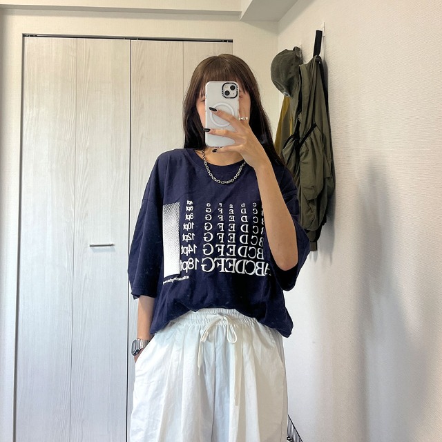 ユニセックス) チェイスプリントラグランスリーブTシャツ