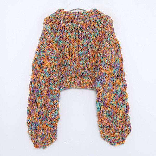 ハンドメイドカラークロップドニット | ファッション通販サイト NUGU