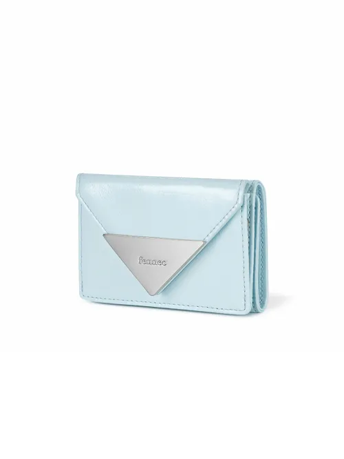 CRINKLE TRIANGLE TRIPLE WALLET - COOL PINK | ファッション