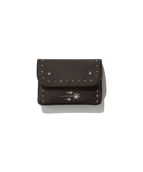 【NICE GHOST CLUB】Three Star stud 財布 BAG★韓国で人気 3STAR STUD MINI WALLET BAG[BROWN] | ファッション通販サイト NUGU