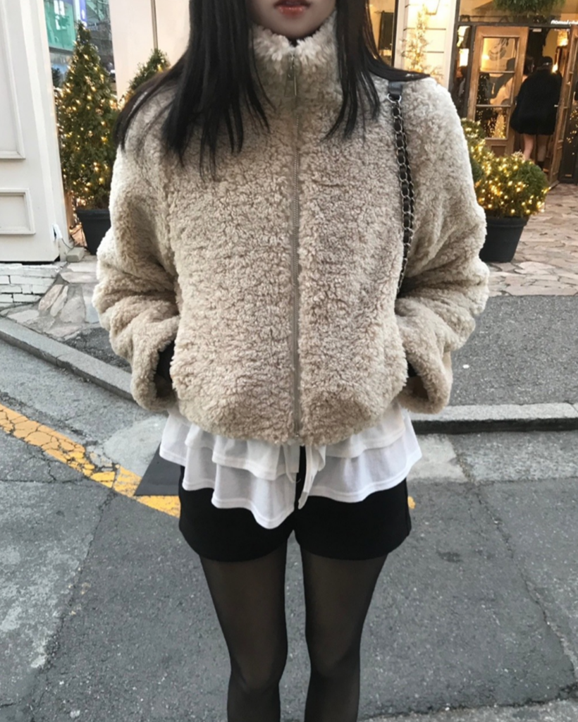 nugu アウター high neck fur zip-up (3color) | ファッション通販サイト NUGU