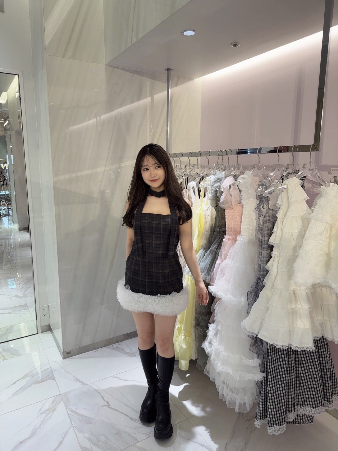 Tulle Bloom mini Dress | ファッション通販サイト NUGU