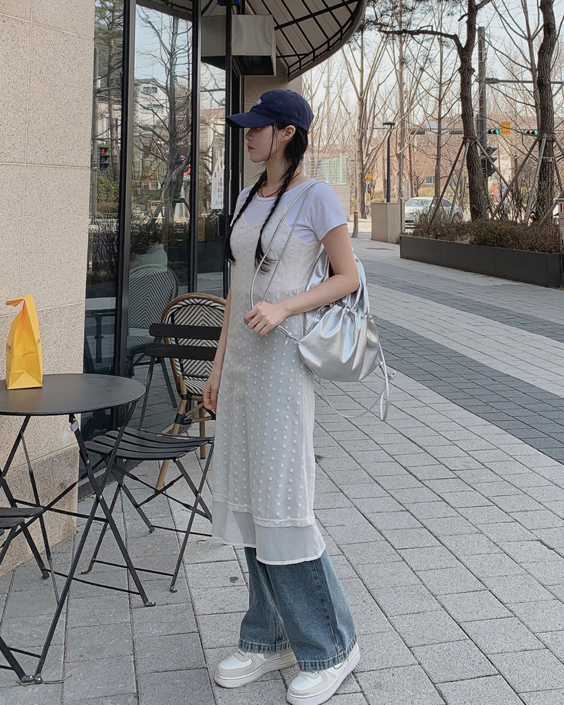 louren キャミワンピース 実店舗再入荷】satin camisole onepiece 身長別STAFF SNAPのご