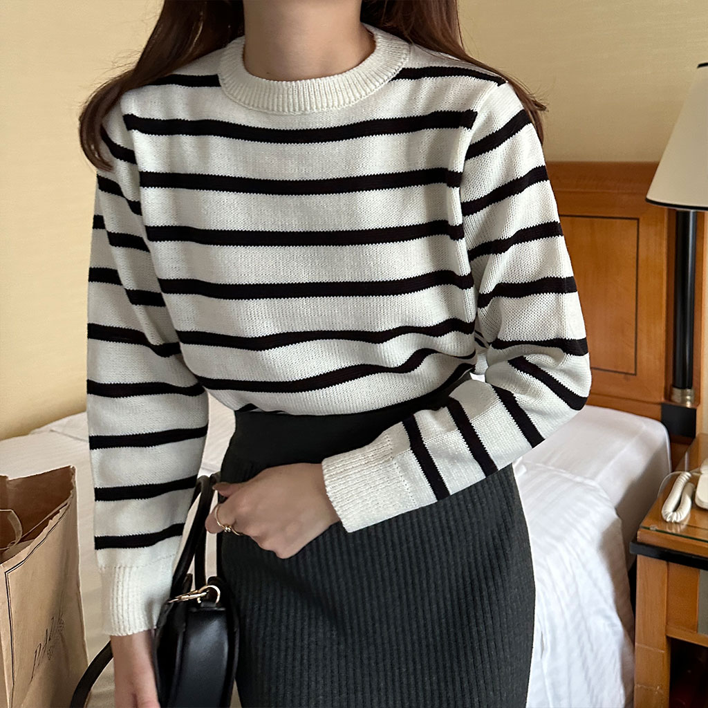 Arpege story ラガーニット　ボーダー　新品 ベーシックボーダーニット | ファッション通販サイト NUGU