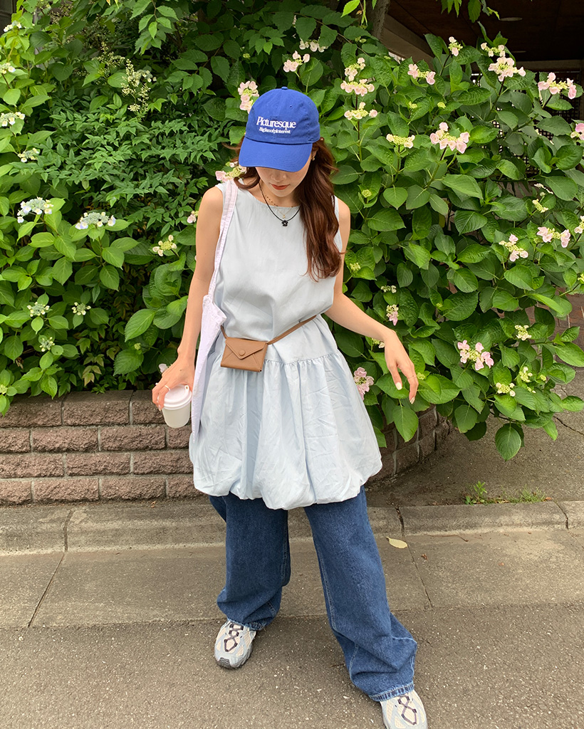 スリーブレスバルーンミニワンピース | ファッション通販サイト NUGU